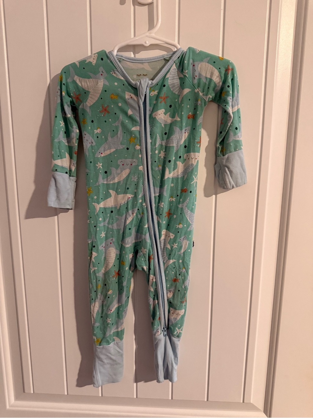 Little Sleepies Under the Sea Bamboo Convertible Zippy Pajamas 3-6 Months